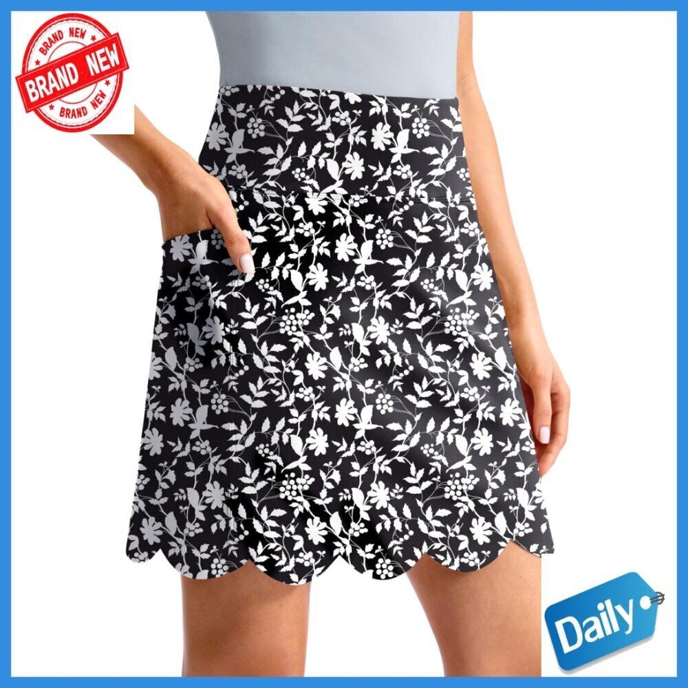 18" High Waisted Skort with Pockets for Golf Tennis Active Wear